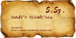Sohár Szidónia névjegykártya